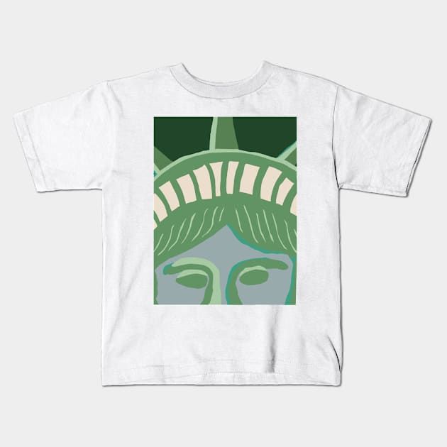 Statue of Liberty Kids T-Shirt by gremoline